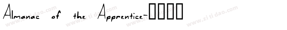 Almanac of the Apprentice字体转换